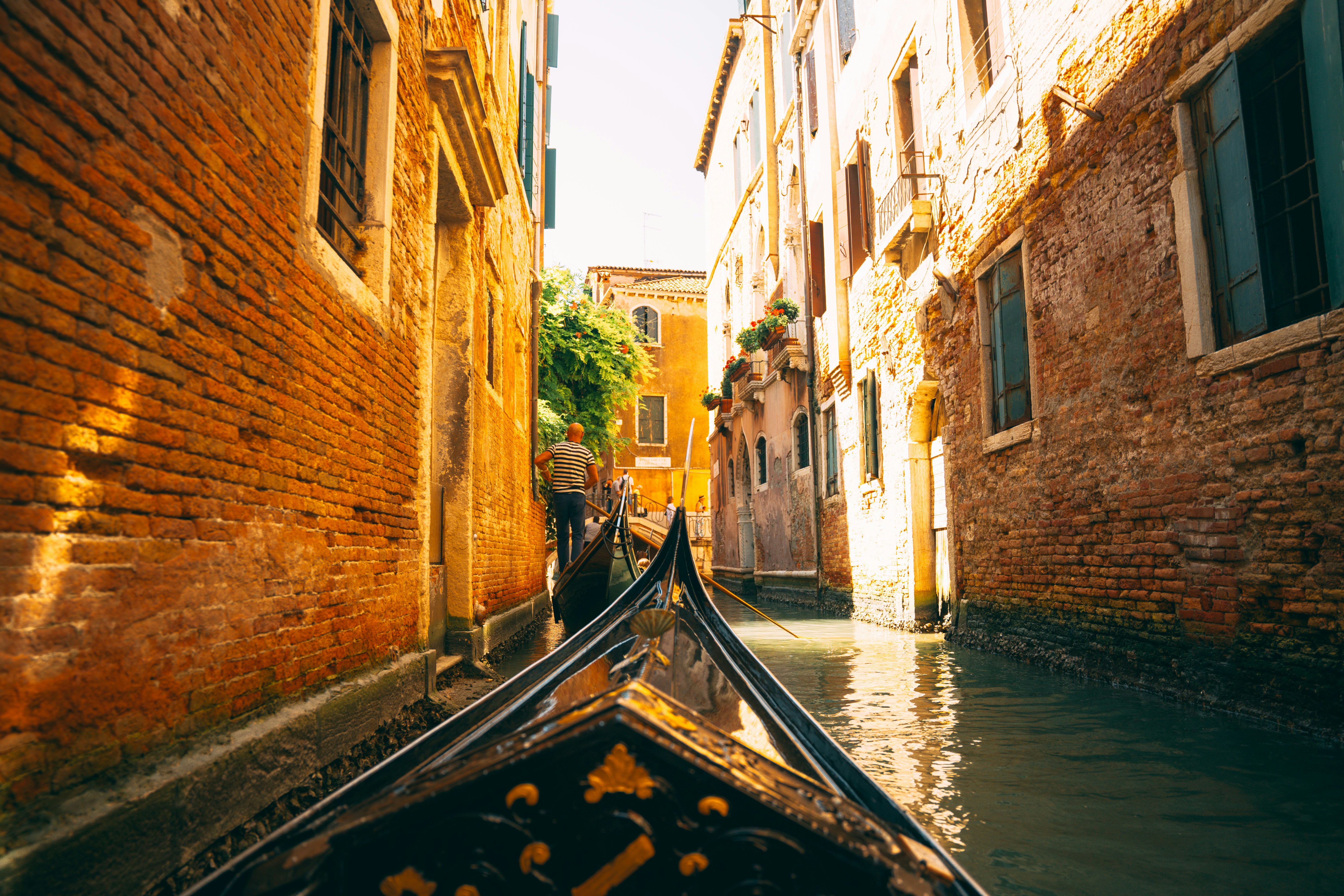 Canale di Venezia con gondole